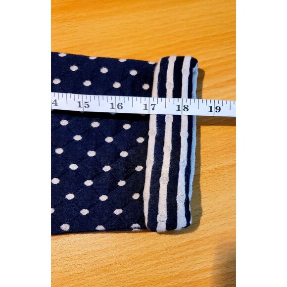 Boden Dress 14R Polka Dot Quilted 3/4 Sleeve Classic Stretch Pockets Knit Blue - Picture 13 of 16